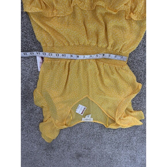 Jessica Simpson‎ Yellow Wrap Dress, Size L New Midi Tiered Dress - Picture 6 of 8